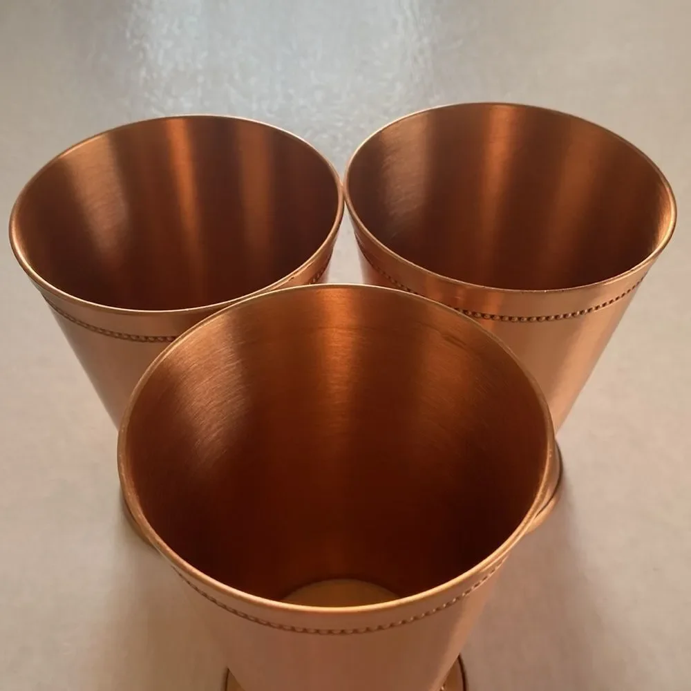 WOODFORD RESERVE Pure Copper Mint Julep Glass (3 glasses)
